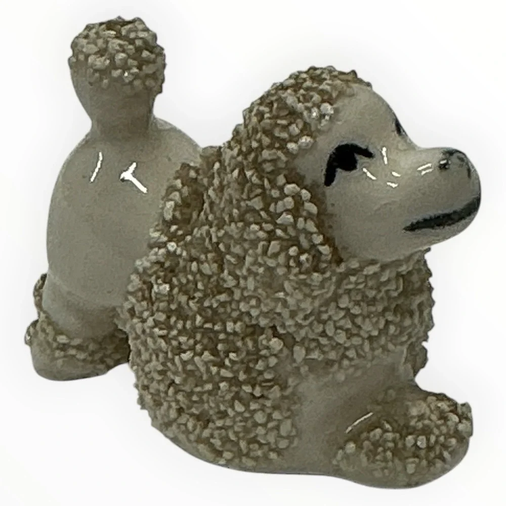 Vintage‎ Porcelain Spaghetti Poodle Dog Figurine Minature White